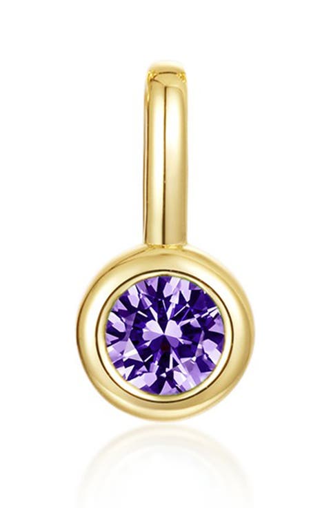 Bezel Birthstone Charm Pendant