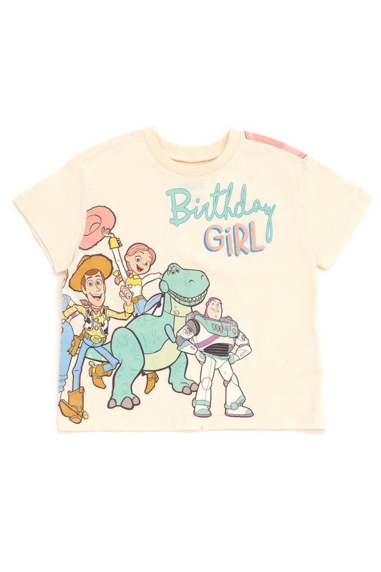 Toy Story Birthday Graphic T-Shirt, Main, color, Woody Buzz White