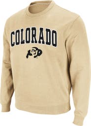 COLOSSEUM Men's Colosseum Gold Colorado Buffaloes Arch & Logo Crew Neck Sweatshirt