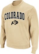 COLOSSEUM Men's Colosseum Gold Colorado Buffaloes Arch & Logo Crew Neck Sweatshirt