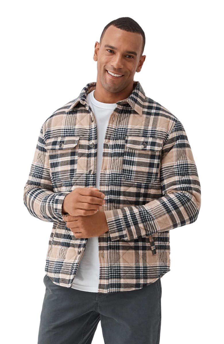 Surfside Supply Co. Skip Quilted Shirt Jacket, Main, color, Chinchilla Black