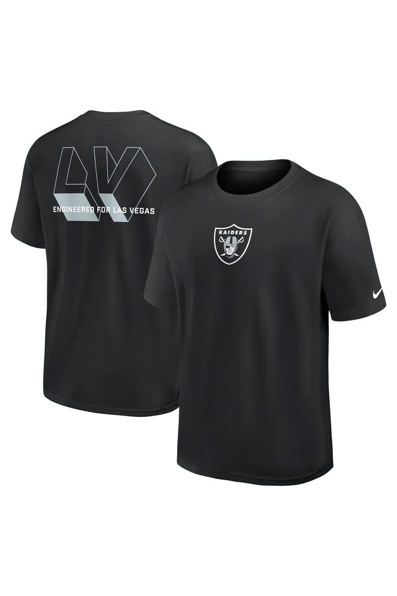 Men's Nike Black Las Vegas Raiders Dominate The Game Essential Max90 T-Shirt, Alternate, color, Black