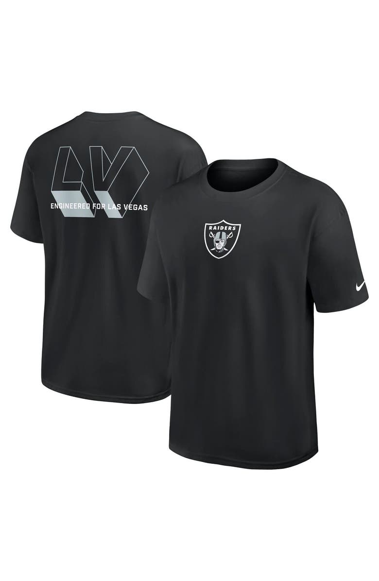 Nike Men's Nike Black Las Vegas Raiders Dominate The Game Essential Max90 T-Shirt, Alternate, color, Black