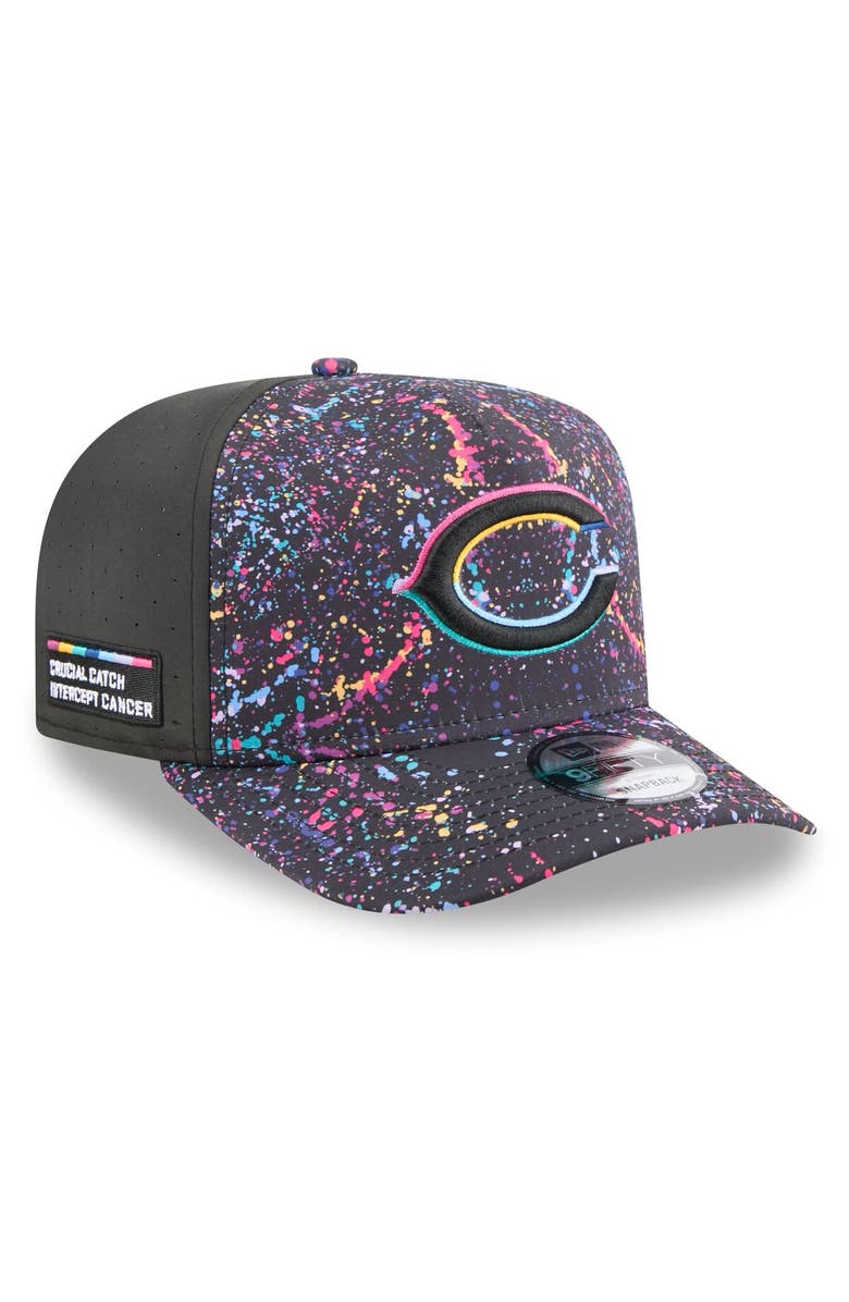 New Era Men's New Era Black Chicago Bears 2025 NFL Crucial Catch A-Frame 9FIFTY Snapback Hat, Main, color, Black