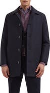 Bugatchi Wool Blend Button Front Car Coat