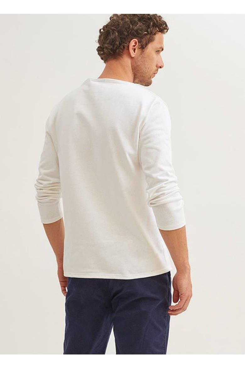 GUILDO - Boat Neck Heavyweight Breton Shirt, Alternate, color, ecru