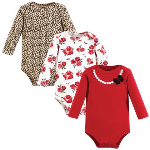 Essential All-Cotton Long-Sleeve Bodysuit Three-Piece Pack (Baby)