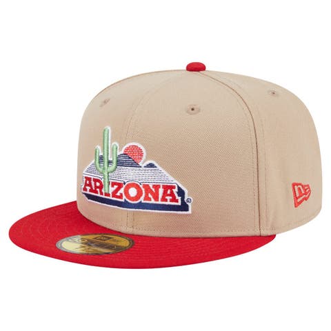 Men's New Era  Khaki Arizona Wildcats Throwback Two-Tone 59FIFTY Fitted Hat