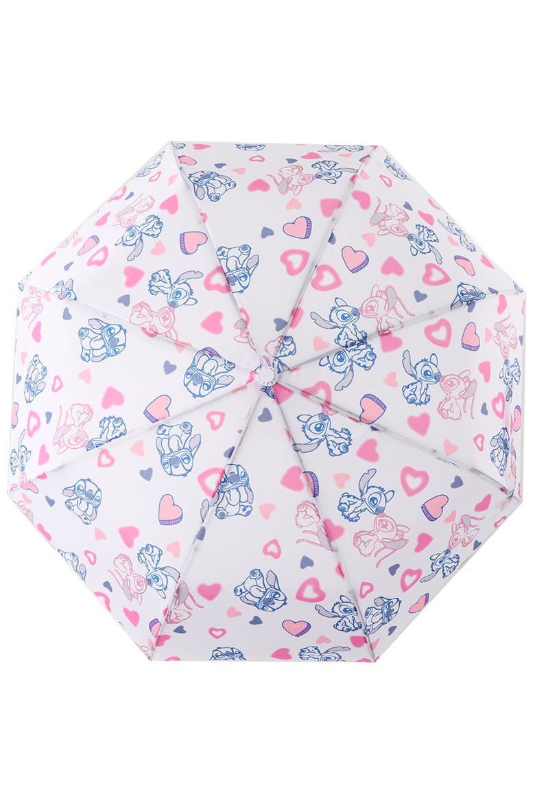 Lilo and Stitch Stitch and Angel Heart Print Compact Umbrella Officially Licensed, Alternate, color, MULTI