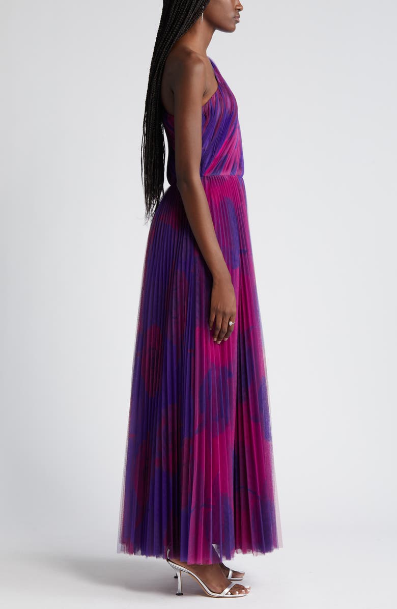 Hutch Tarina Print Pleated One-Shoulder Gown, Alternate, color, 