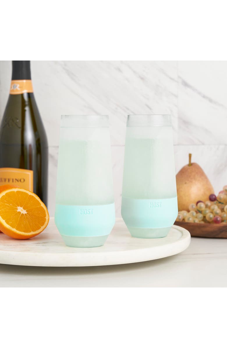HOST Champagne FREEZE Cooling Cup Set of 2, Alternate, color, Tinted Seafoam