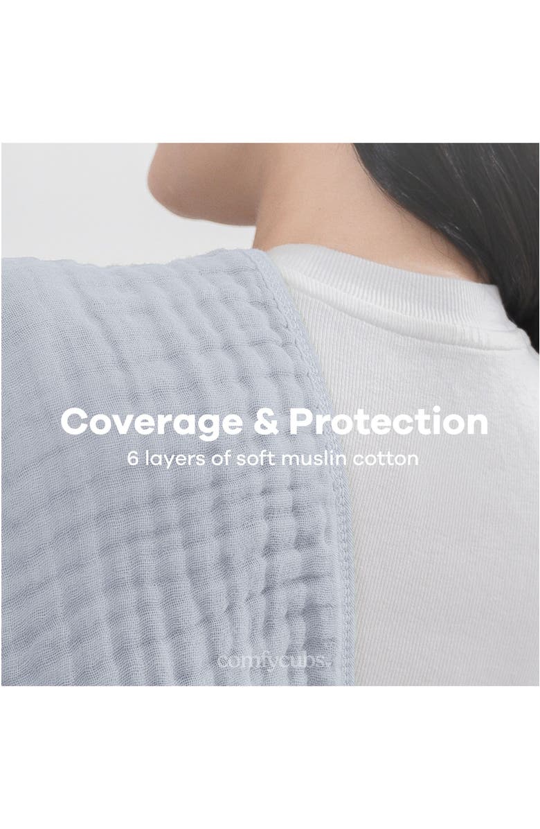 Comfy Cubs Muslin Burp Cloth for Baby, Pack of 10, Alternate, color, Slate