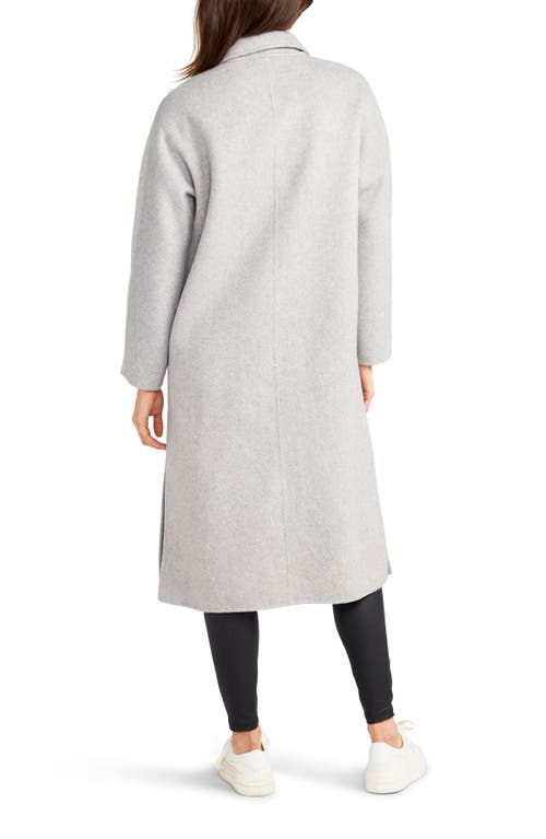 Belle & Bloom Dream Lover Loose Fit Wool Blend Coat In Grey Marle