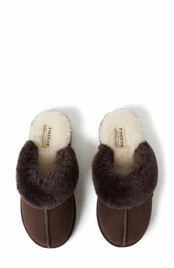 FIRESIDE BY DEARFOAMS Sydney Water Resistant Genuine Shearling Scuff Slipper - Wide Width Available