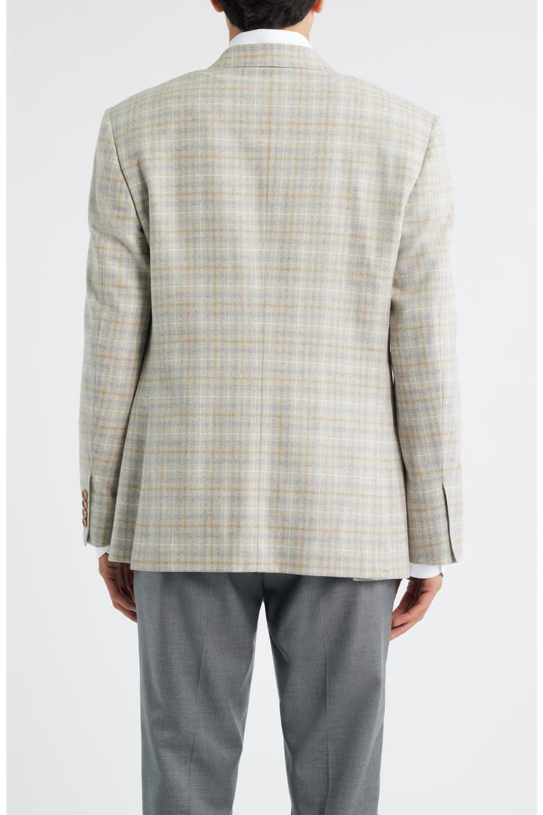 Siena Regular Fit Tan Plaid Wool Blend Sport Coat, Alternate, color, BEIGE