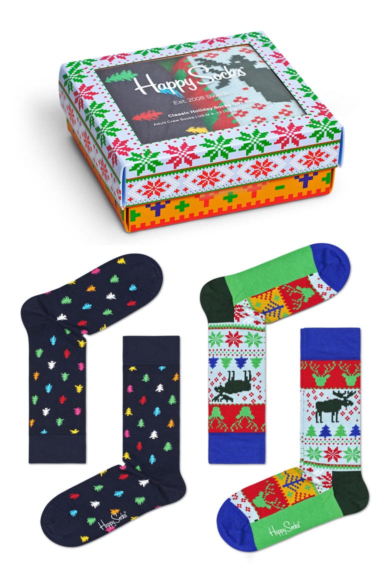 Assorted 2-Pack Socks, Main, color, DARK BLUE