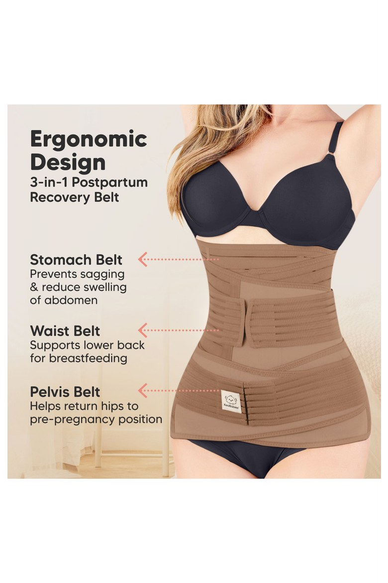 Revive 3-in-1 Postpartum Recovery Support Belt, Alternate, color, Warm Tan