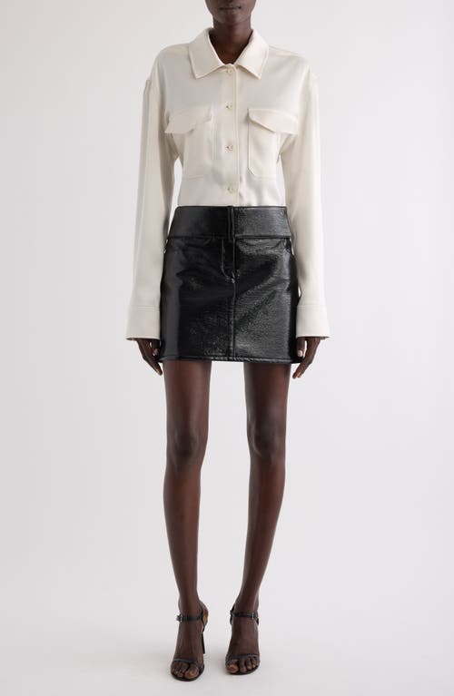 Shop Courrèges 2-pocket Satin Shirt In Natural