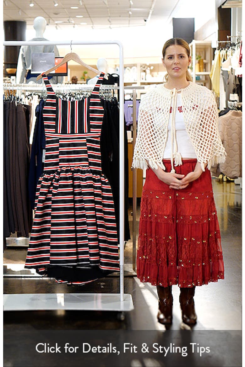 Diana Directional Stripe Structured Cotton Blend Dress video