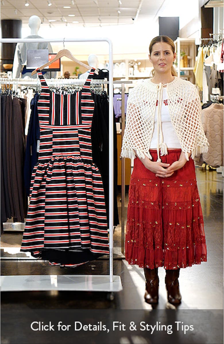 Diana Directional Stripe Structured Cotton Blend Dress, sales video thumbnail