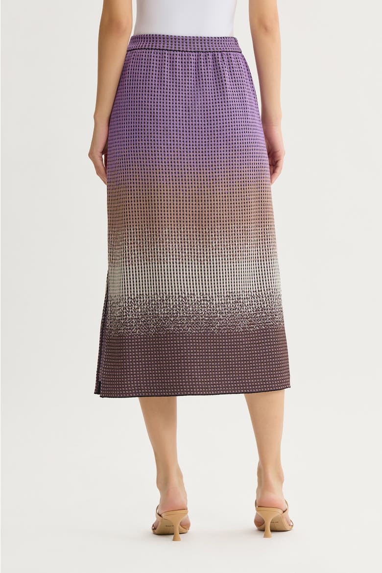 Ombre Jacquard Knit Midi Skirt, Alternate, color, Sunset Purple/Dark Umber