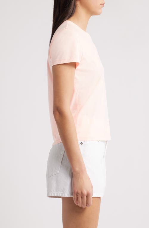Frame Fitted Crewneck Tee In Light Pink
