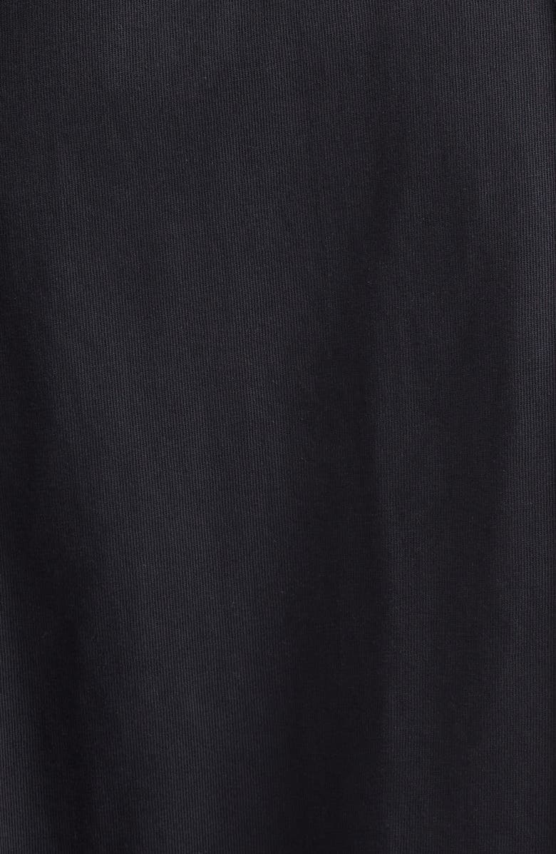 McQueen Ruched Cotton Jersey Tank Dress, Alternate, color, Black