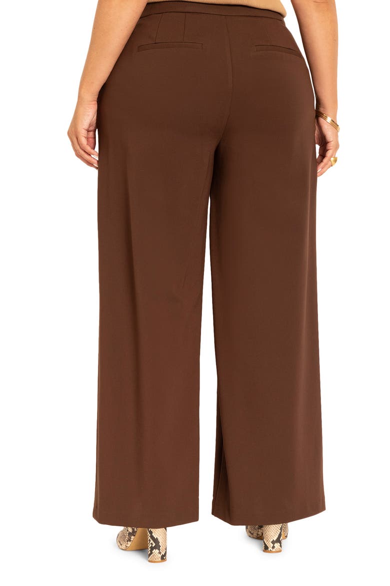 The Ultimate Stretch Wide Leg Work Pant, Alternate, color, BROWN