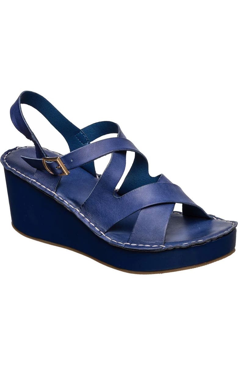 ANTELOPE Sari Platform Wedge Sandal, Main, color, Blue Jewel