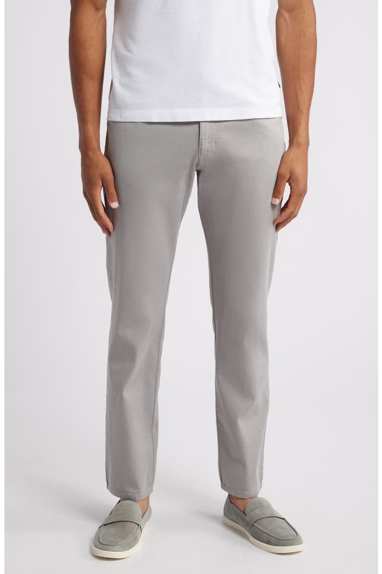 Straight Leg Stretch Pima Cotton Pants, Main, color, LIGHT GRAY