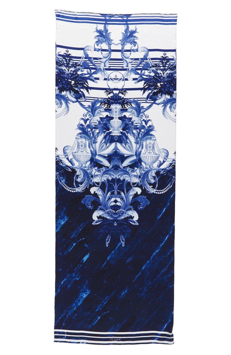 Ted Baker London Persian Blue Silk Scarf, Alternate, color, 