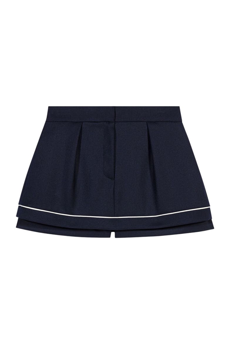 Layered-effect suit shorts, Alternate, color, Navy