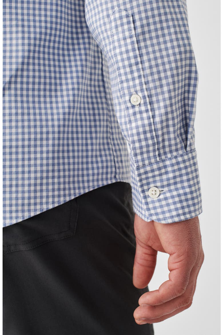 The Movement Check Button-Up Shirt, Alternate, color, LIGHT BLUE GINGHAM