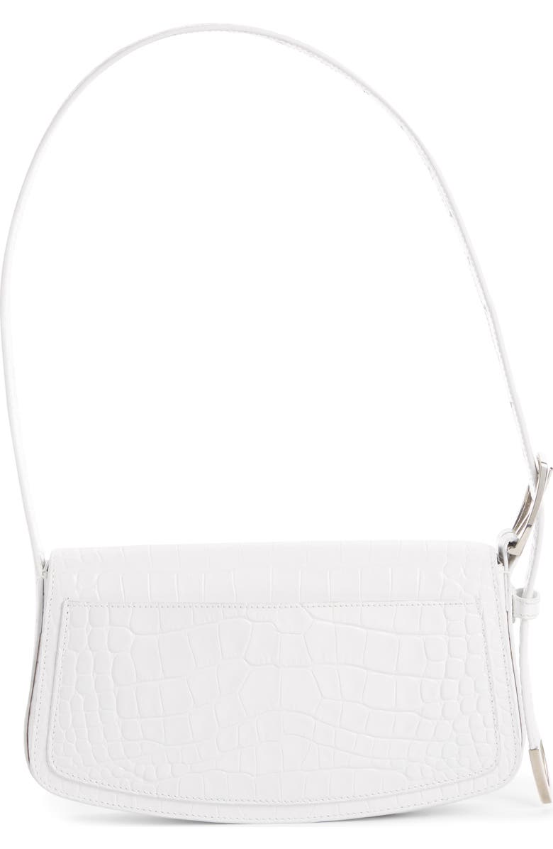 Balenciaga Ghost Sling Croc Embossed Leather Shoulder Bag, Alternate, color,