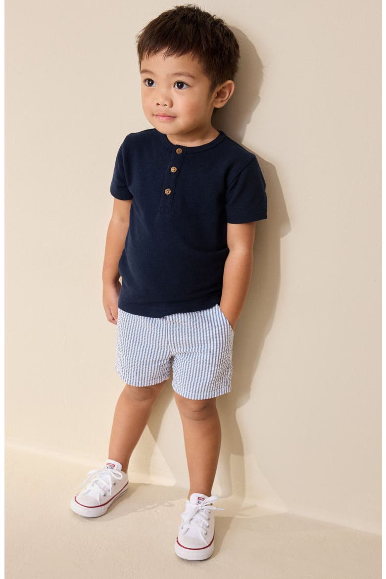 Kids' Ticking Stripe Cotton Chino Shorts, Alternate, color, MULTI