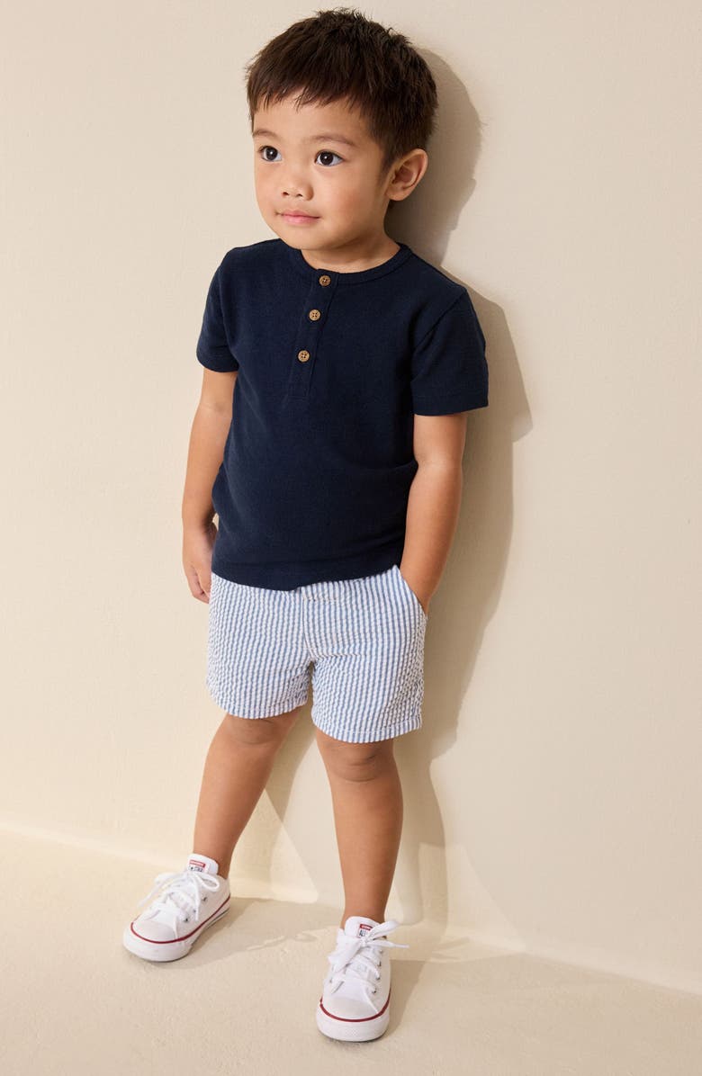 NEXT Kids' Ticking Stripe Cotton Chino Shorts, Alternate, color, Multi