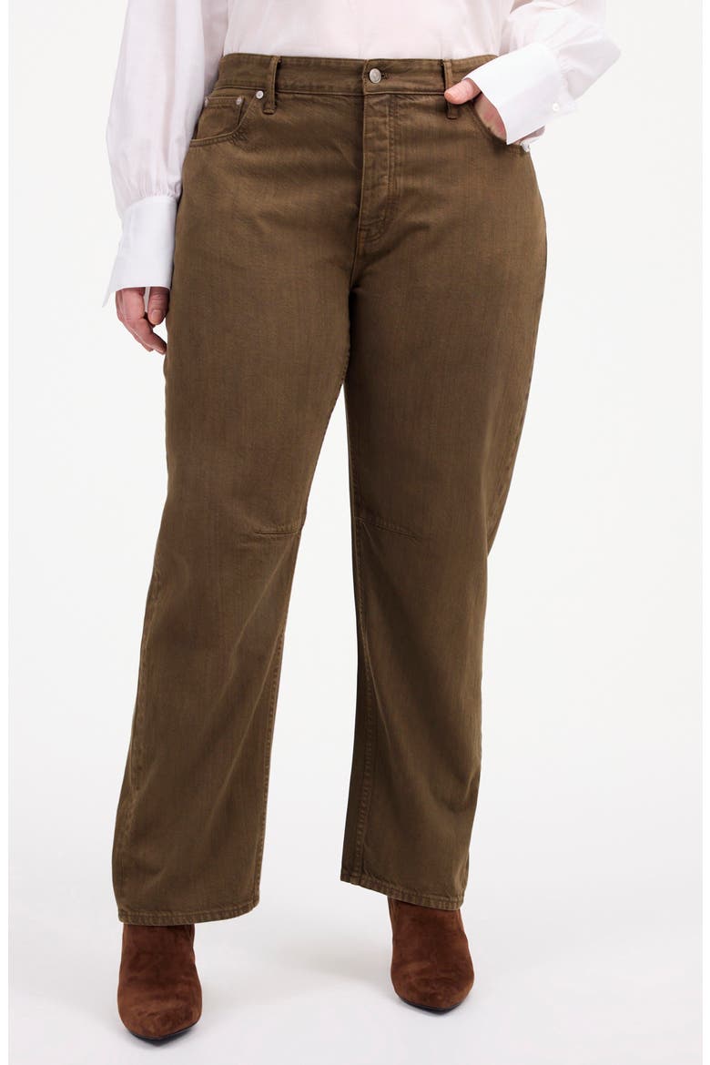 The Darted Barrel Leg Jeans, Alternate, color, DRIFTWOOD BROWN