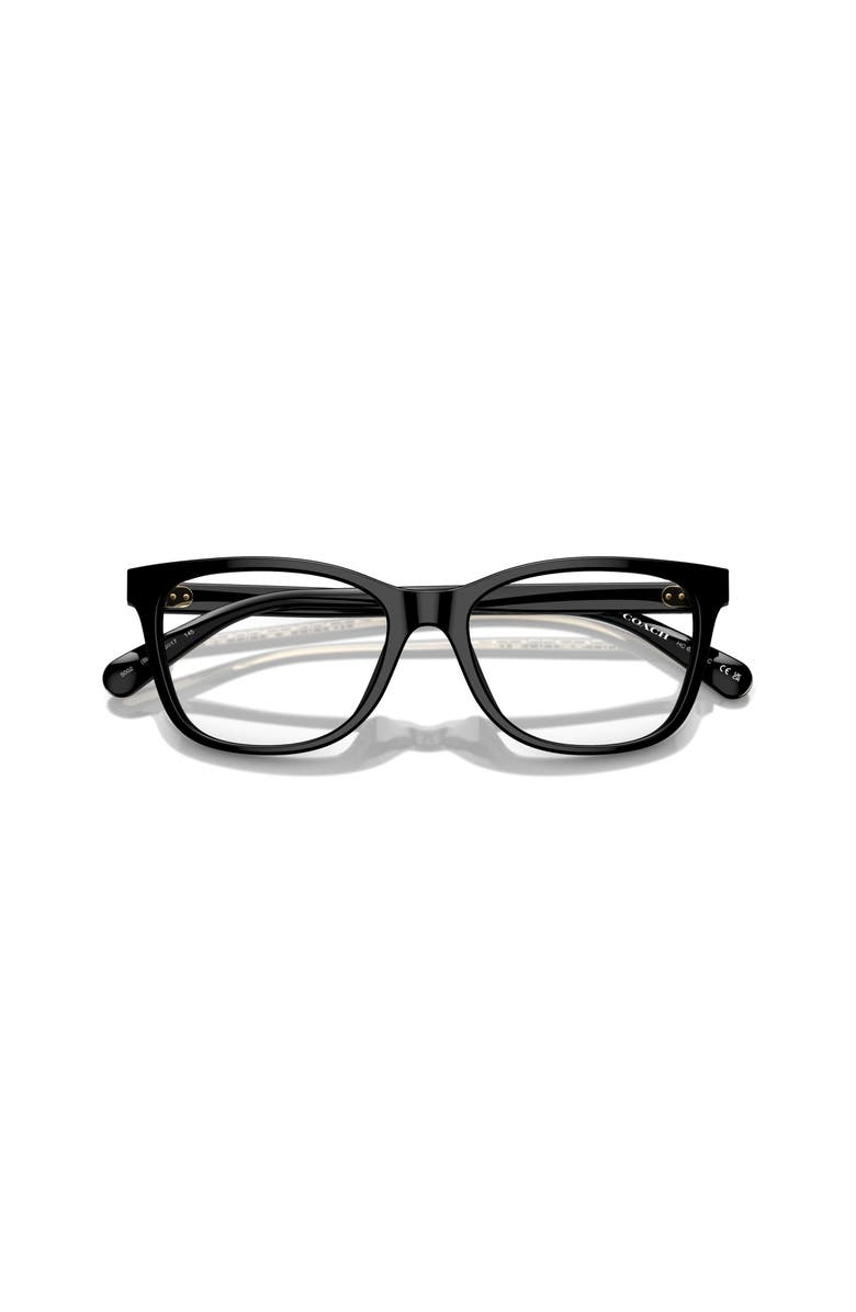 COACH 55mm Square optical glasses, Alternate, color, Black