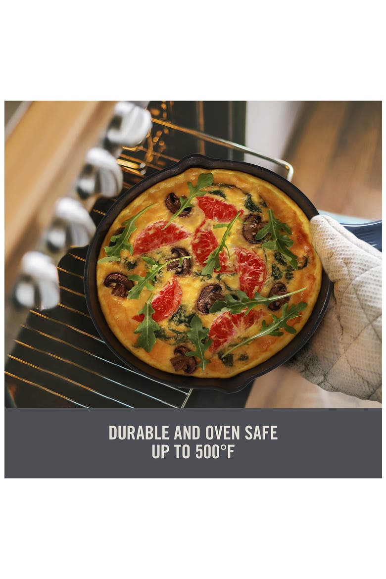 Enamel 8-Inch Cast Iron Skillet, Alternate, color, BLUE