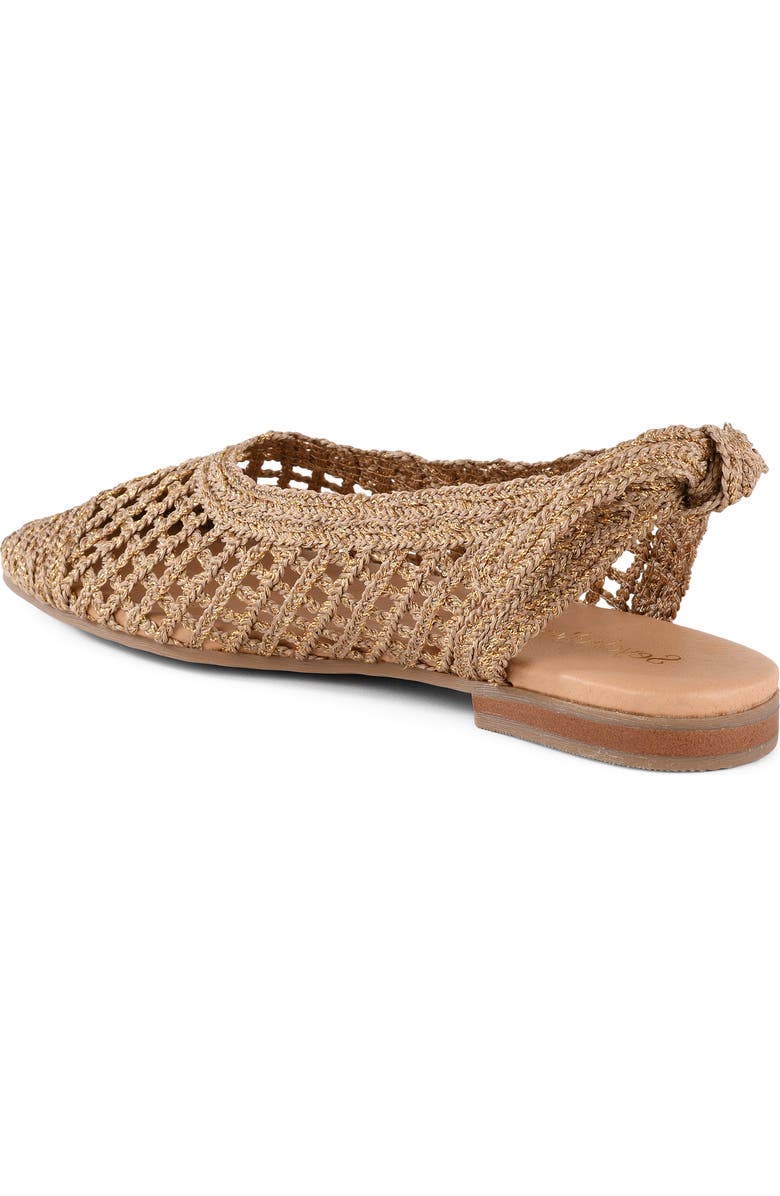 Seychelles Birdie Woven Flat, Alternate, color, Gold