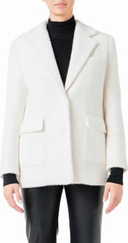 Endless Rose Textured Single Breasted Blazer