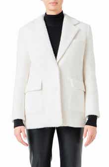 Textured Single Breasted Blazer