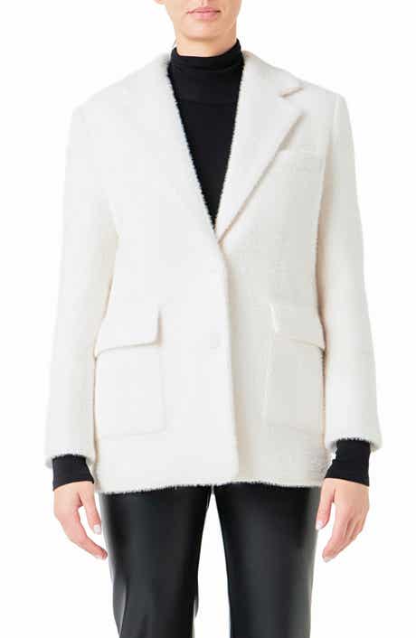 Textured Single Breasted Blazer