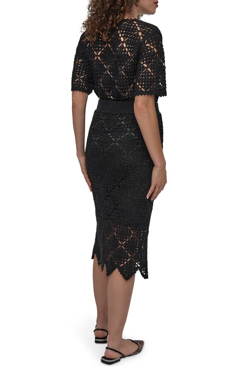 DKNY Crochet Stitch Sweater Skirt, Alternate, color,