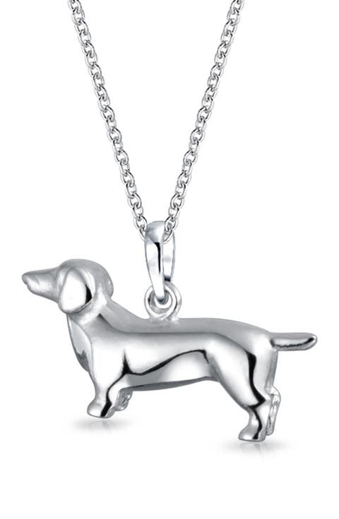 Sterling Silver My Numero Uno Pup Pendant Necklace