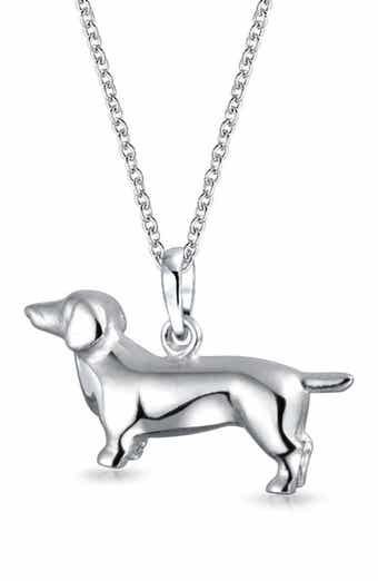 BLING JEWELRY Sterling Silver My Numero Uno Pup Pendant Necklace