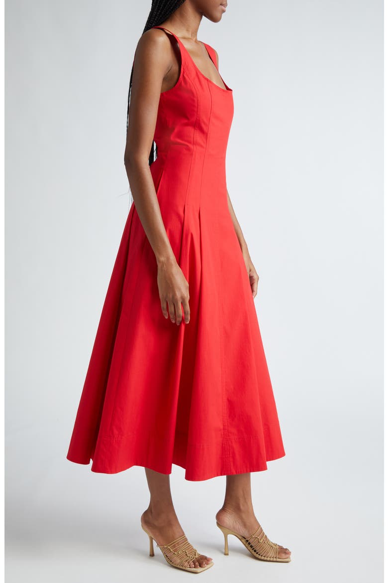Isabel Fit & Flare Dress, Alternate, color, ROUGE