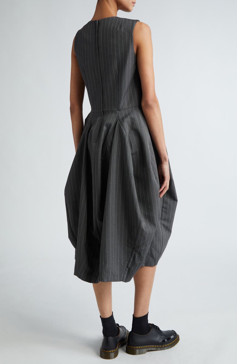 Comme des Garçons Comme des Garçons Pinstripe Sleeveless Serge Dress, Alternate, color,