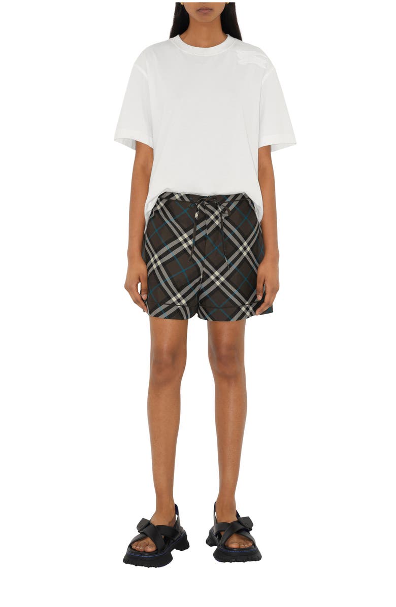 Burberry Check Silk Pyjama Shorts, Main, color, 