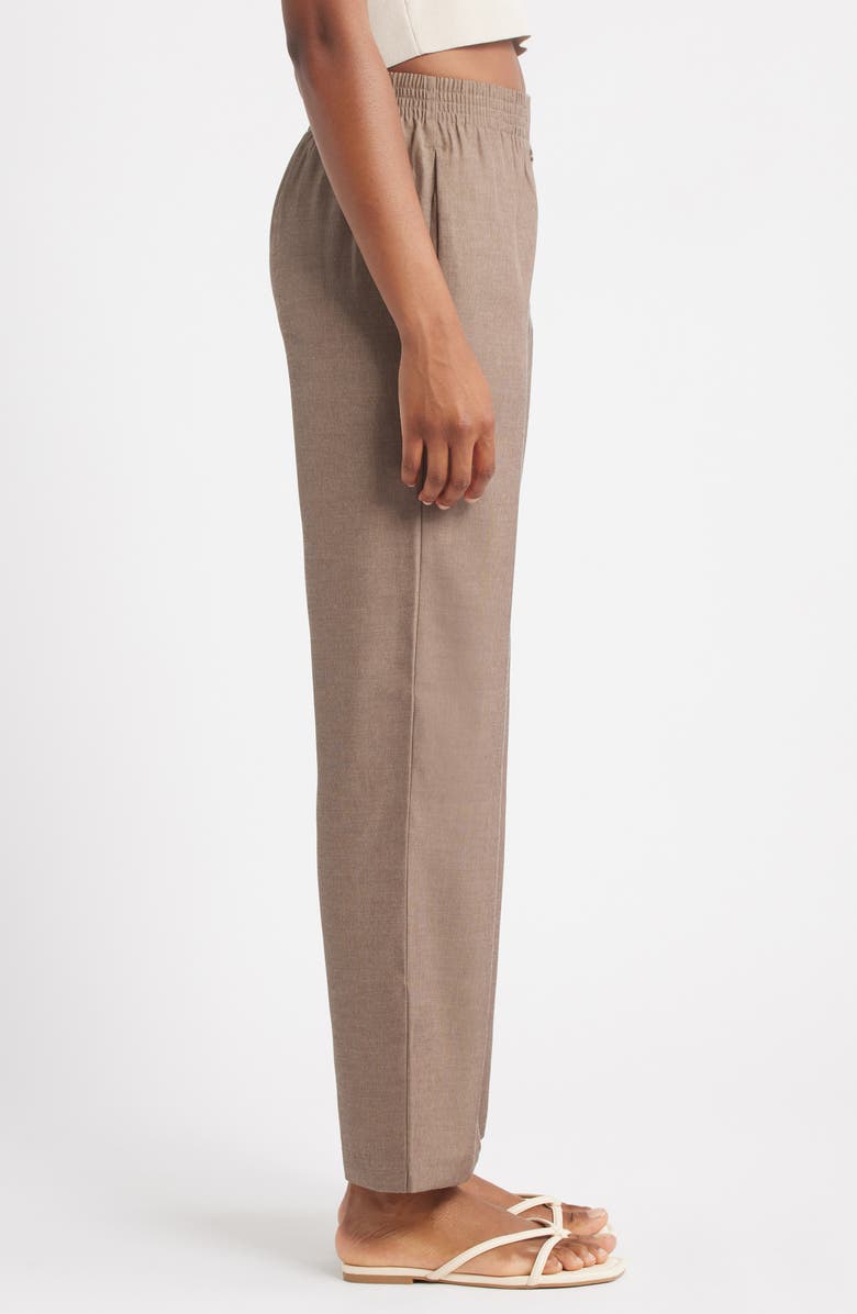 Topshop Bobbi Boxer Pants, Alternate, color, Chocolate